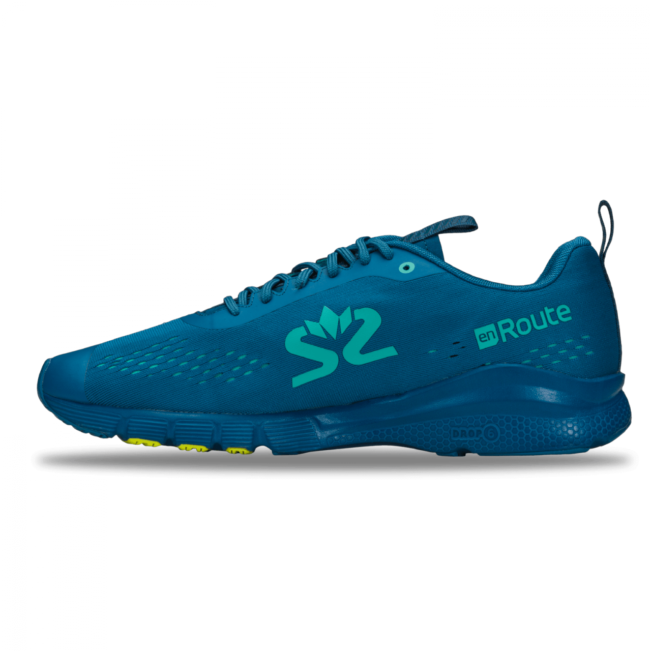 Pantofi de alergare pentru bărbați SALMING enRoute 3 Men Digital Teal Blue/Bio Lime