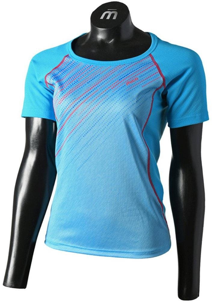 Cămașă de alergare pentru femei Mico Woman Half Sleeves R/Neck Running Shirt