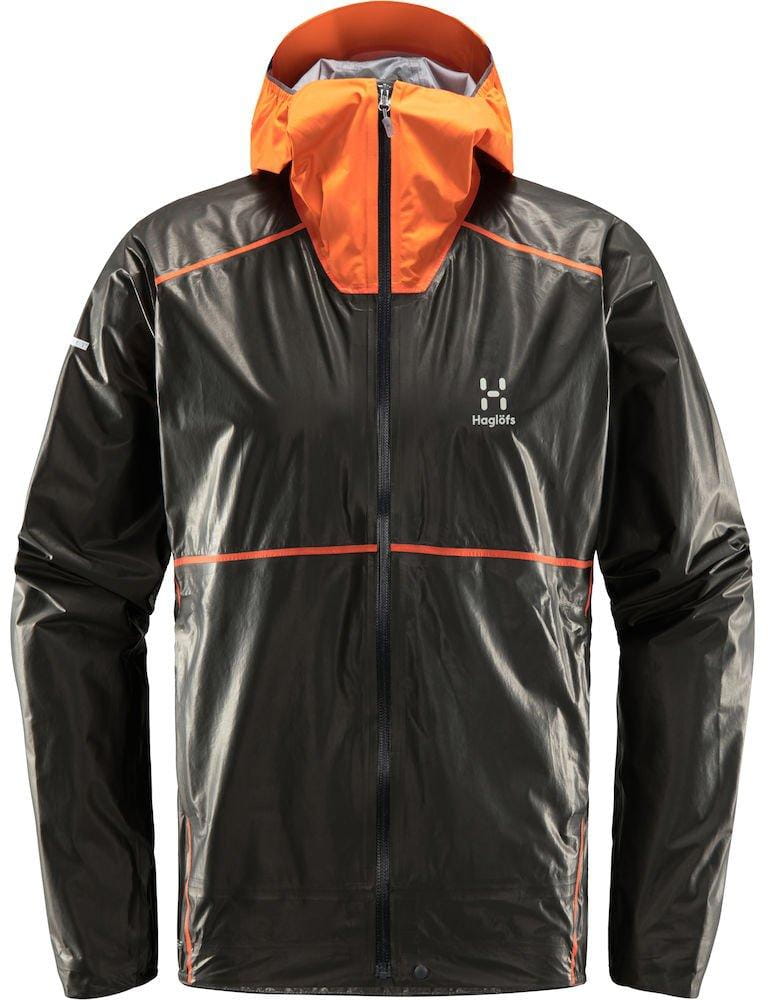 Pánska outdoorová bunda Haglöfs Bunda L.I.M Breathe GTX shakedry černá/oranžová