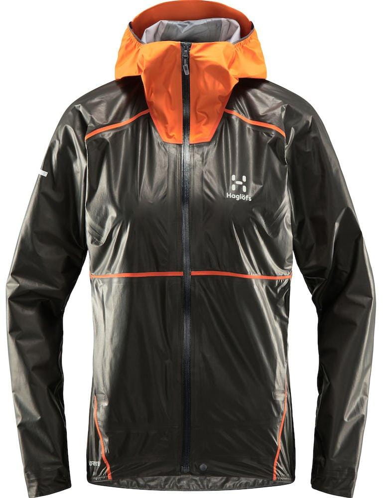 Dámska outdoorová bunda Haglöfs W Bunda L.I.M Breathe GTX shakedry dámská tmavě šedá/oranžová