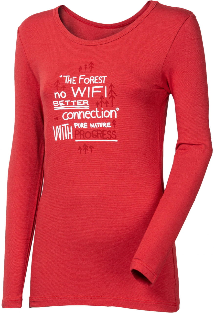Dámské triko s dlouhým rukávem s bambusem Progress Sonja "No Wifi"