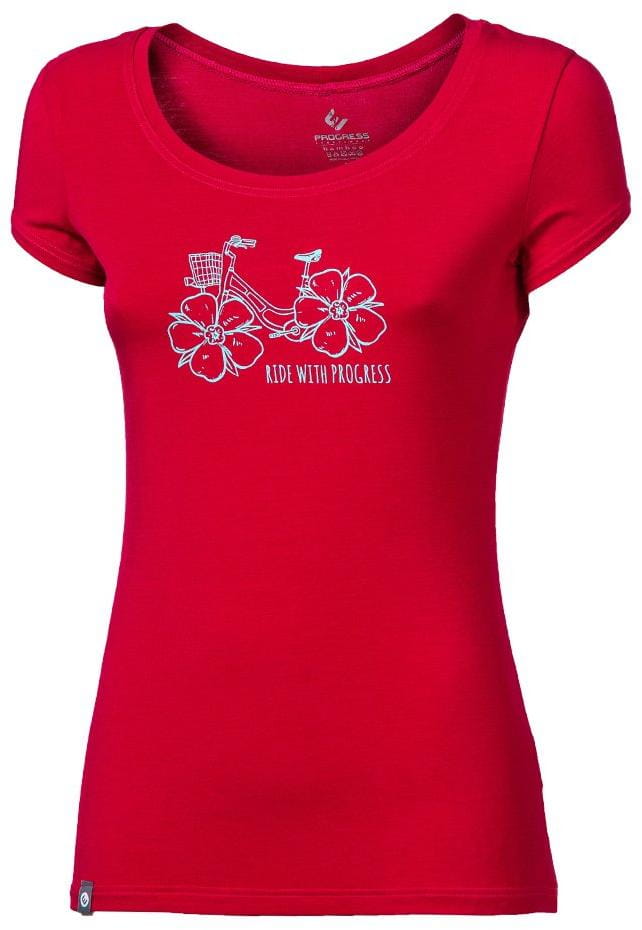Damen-T-Shirt mit Bambus Progress Liberta "Flowbike"