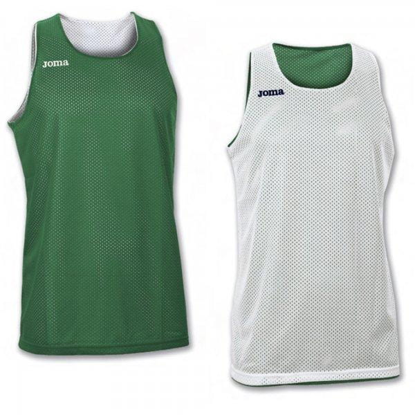  Camiseta de tirantes para hombre Joma Reversiblet-Shirt Aro Green-White Sleeveless