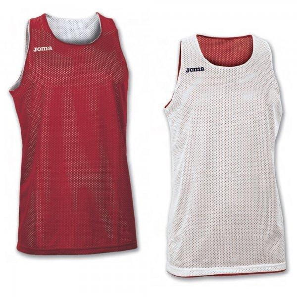  Herren-Tank-Top Joma Reversiblet-Shirt Aro Red-White Sleeveless