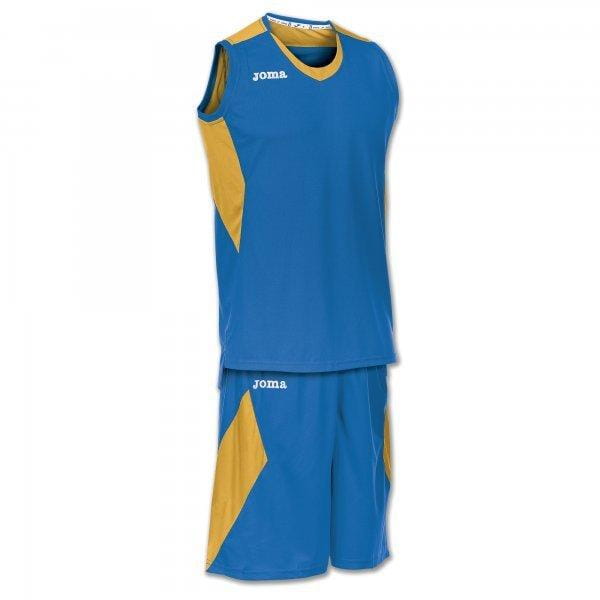  Pánská souprava Joma T-Shirt Basket Royal-Gold Sleeveless