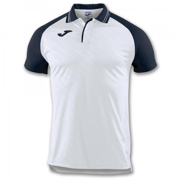 T-Shirts Joma Polo Torneo II White-Navy S/S