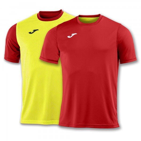 Pánské triko Joma T-Shirt Combi Reversible Red-Yellow S/S
