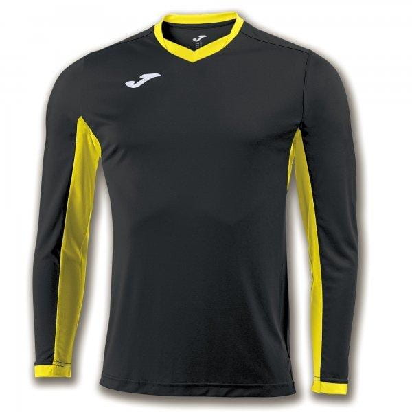  Herenhemd Joma T-Shirt Championship IV Black-Yellow L/S