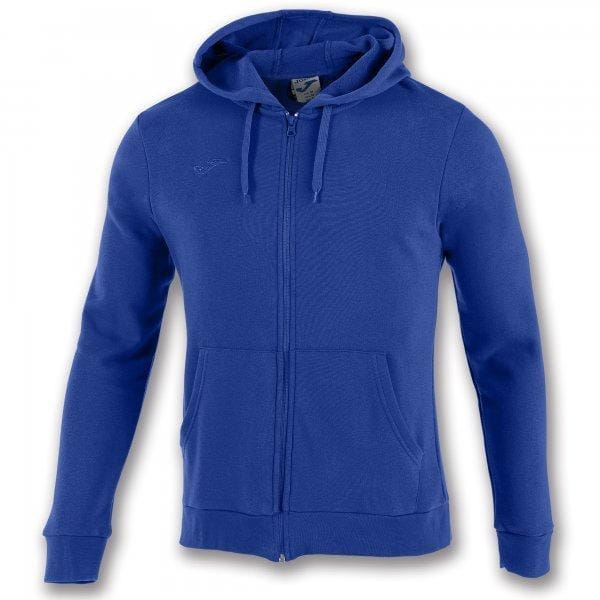  Pánska mikina Joma Sweatshirt With Zip Combi Cotton Royal Blue