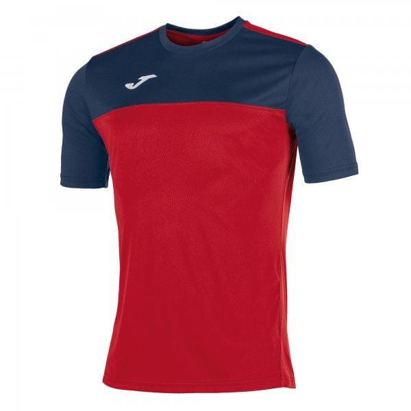  Pánské triko Joma S/S T-Shirt Winner Red-Navy Blue