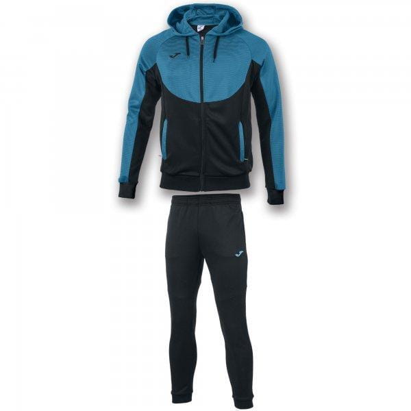  Dres dziecięcy Joma Tracksuit With Hood Essential Black-Turquoise