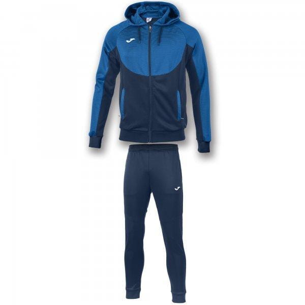  Dres dziecięcy Joma Hooded Tracksuit Essential Royal Blue-Navy Blue
