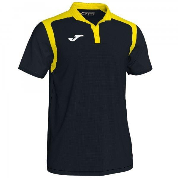  Pánske tričko Joma Polo Championship V Fluor Black-Yellow S/S