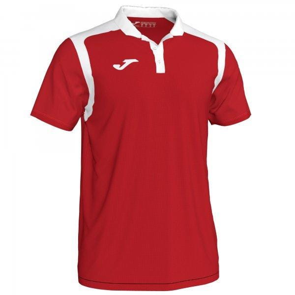  Pánske tričko Joma Polo Championship V Red-White S/S