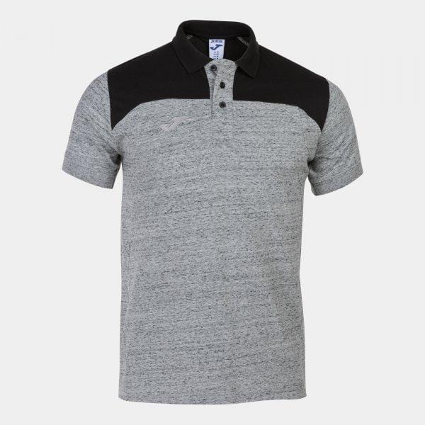  Pánske tričko Joma Polo Shirt Winner II Cotton Melange-Black S/S