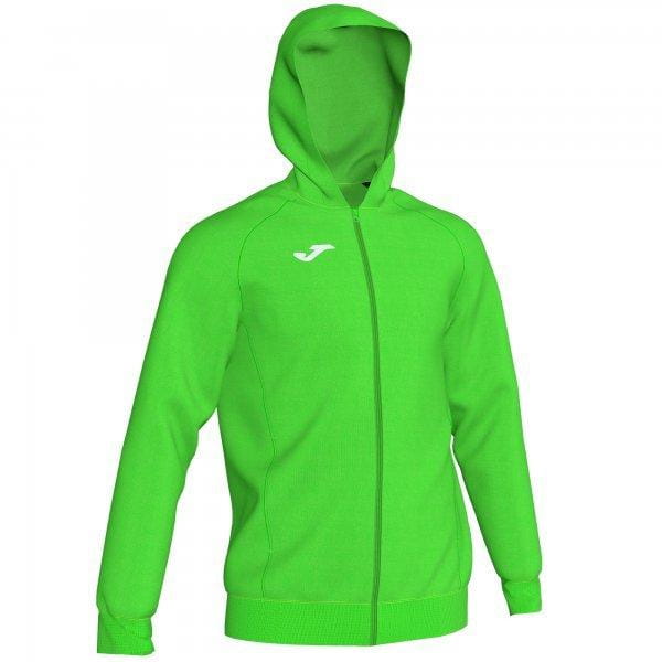  Pánská sportovní bunda Joma Jacket Hoodie Menfis Green Fluor