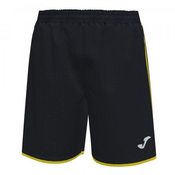 Pantaloncini da uomo Joma Liga Short Black-Yellow