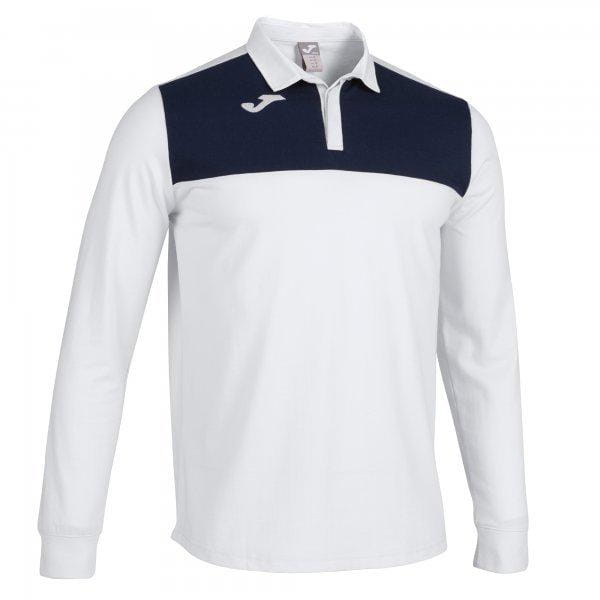  Koszula męska Joma Polo Shirt Winner II White-Dark Navy L/S