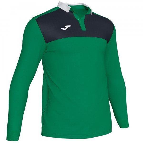  Pánské triko Joma Polo Shirt Winner II Green-Black L/S