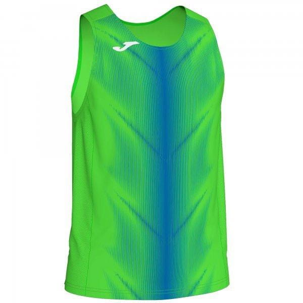  Tricou pentru bărbați Joma Olimpia T-Shirt Fluor Green-Royal Sleeveless