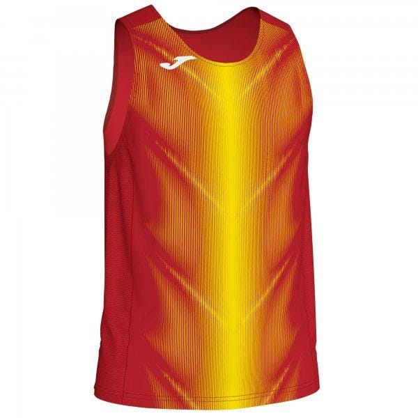  Tricou pentru bărbați Joma Olimpia T-Shirt Red-Yellow Sleeveless