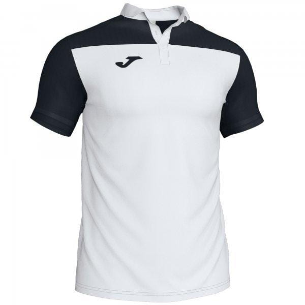  Pánské triko Joma Polo Shirt Hobby II White-Black S/S