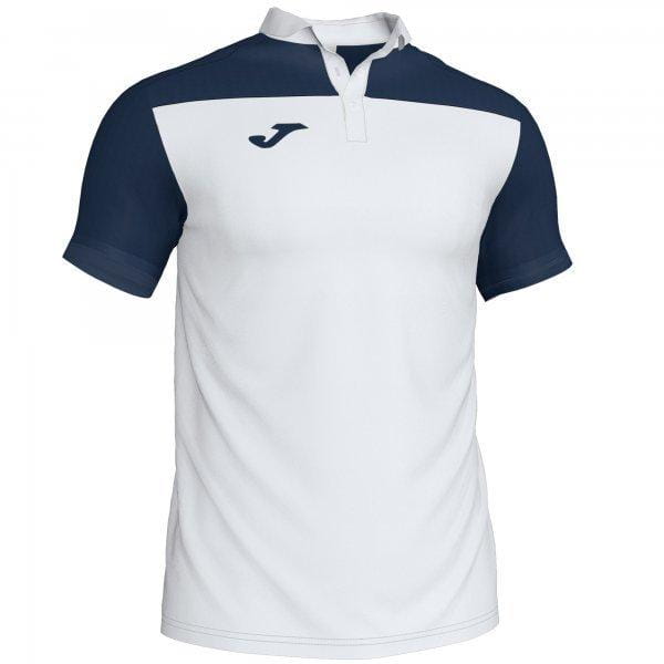  Pánske tričko Joma Polo Shirt Hobby II White-Navy S/S