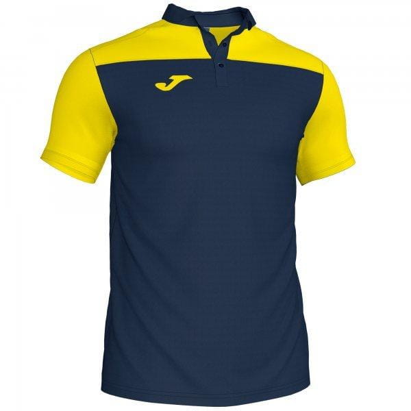  Cămașă pentru bărbați Joma Polo Shirt Hobby II Navy-Yellow S/S