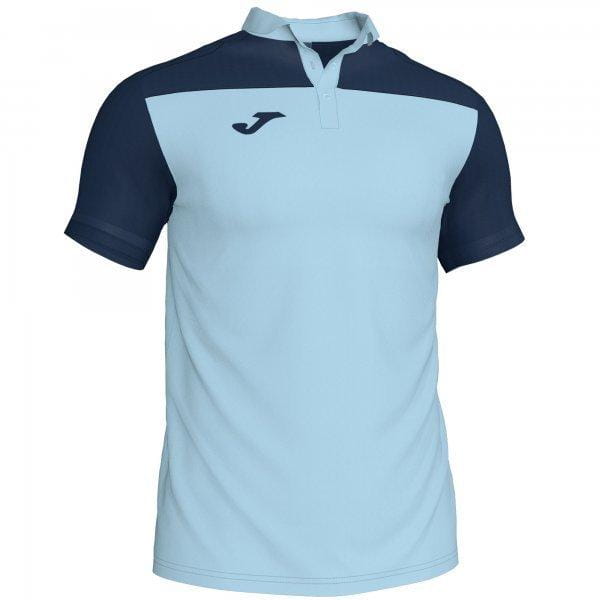  Koszula męska Joma Polo Shirt Hobby II Sky Blue-Navy S/S