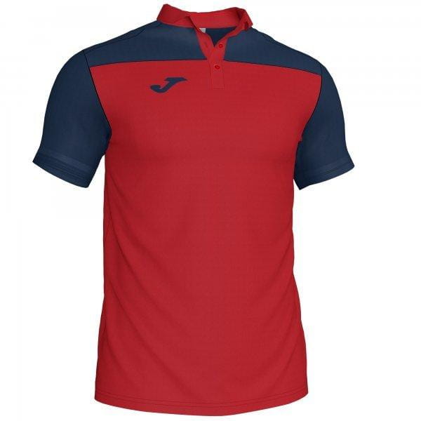  Koszula męska Joma Polo Shirt Hobby II Red-Navy S/S
