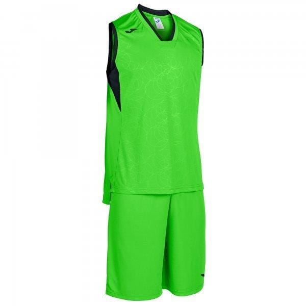  Fiúk kosárlabda szett Joma Campus Set Basket Fluor Green-Black Sleeveless