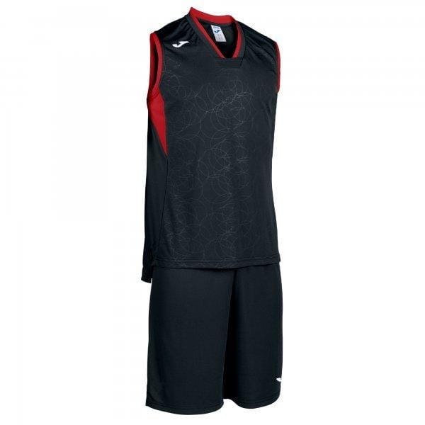  Jongens basketbal ingesteld Joma Campus Set Basket Black-Red Sleeveless