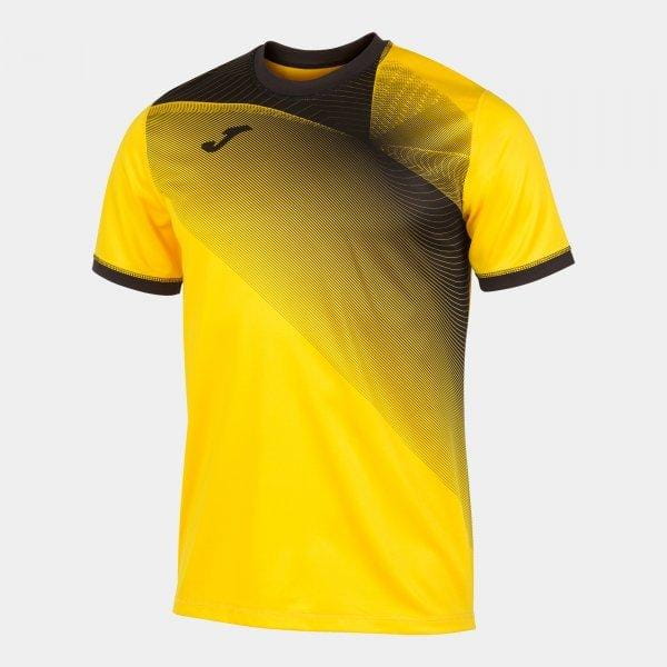  Pánské triko Joma Hispa II T-Shirt Yellow-Black S/S