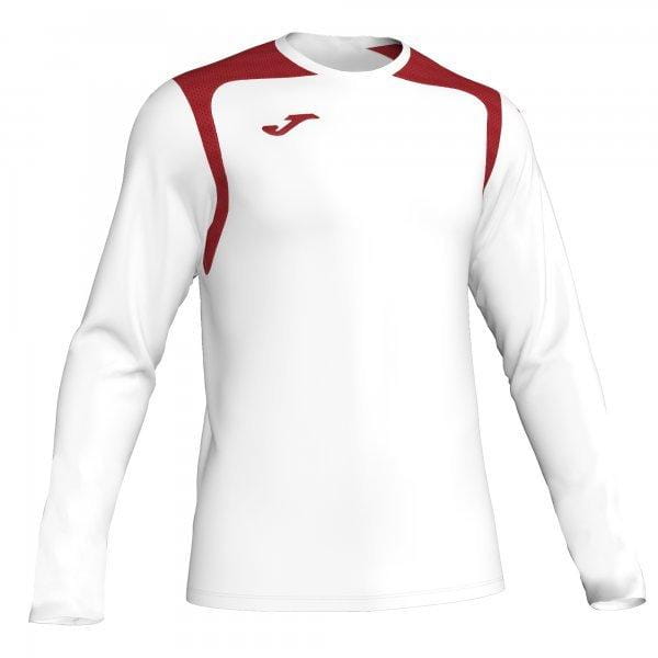  Pánské triko Joma T-Shirt Championship V White-Red Navy L/S