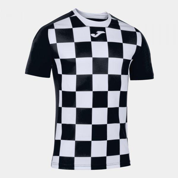  Pánské triko Joma Flag II T-Shirt Black-White S/S