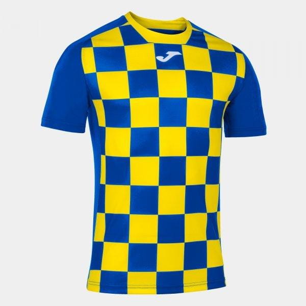 Pánské sportovní tričko Joma Flag II T-Shirt Royal-Yellow S/S