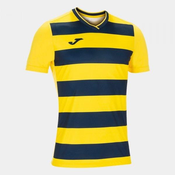  Koszula męska Joma Europa IV T-Shirt Yellow-Dark Navy S/S
