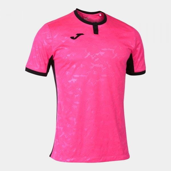  Pánské triko Joma Toletum II T-Shirt Fluor Pink-Black S/S