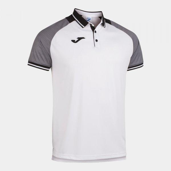  Pánske tričko Joma Essential II Polo White-Black S/S