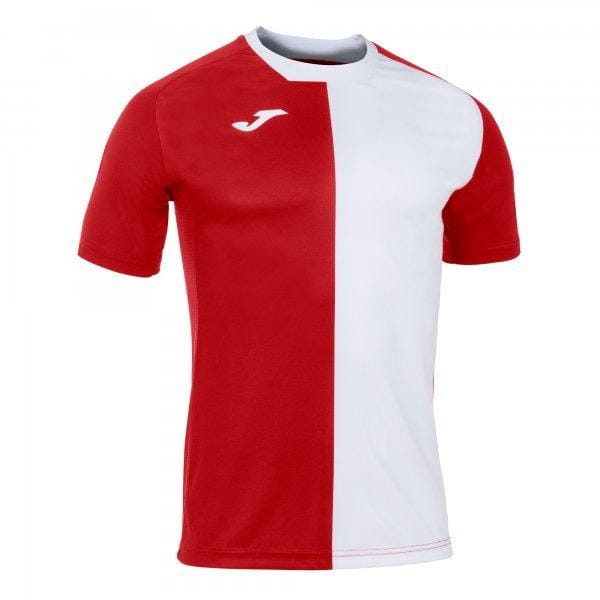  Koszula męska Joma City T-Shirt Red-White S/S