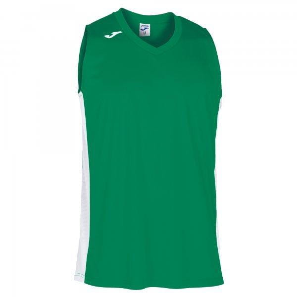  Băieți rezervor top Joma Cancha III T-Shirt Green-White Sleeveless