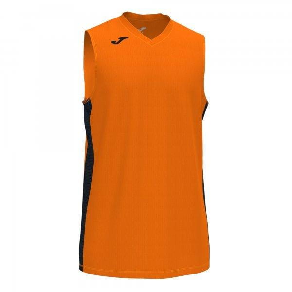  Jongens tanktop Joma Cancha III T-Shirt Orange-Black Sleeveless