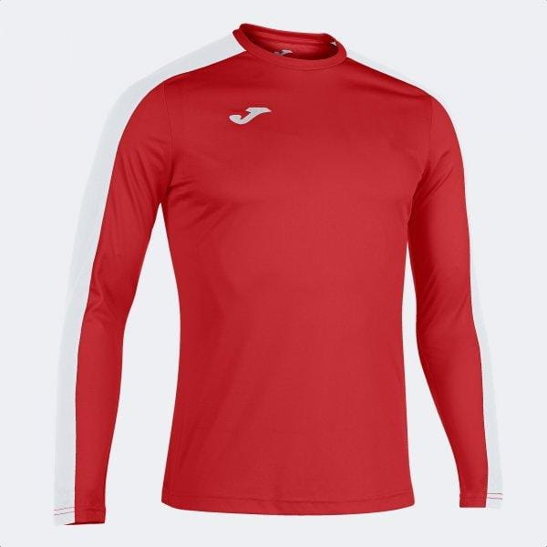  Pánske tričko Joma Academy T-Shirt Red-White L/S
