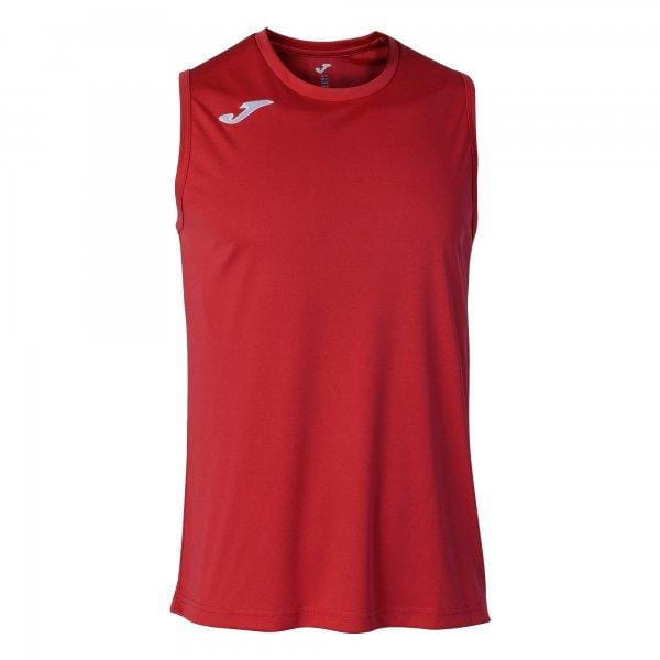  Férfi tank top Joma Combi Basket T-Shirt Red Sleeveless