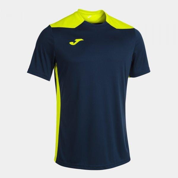  Férfi ing Joma Championship VI Short Sleeve T-Shirt Navy Fluor Yellow