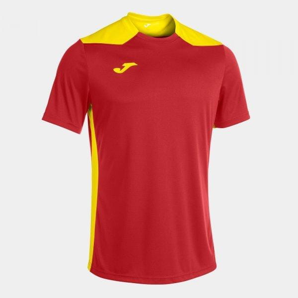  Férfi ing Joma Championship VI Short Sleeve T-Shirt Red Yellow