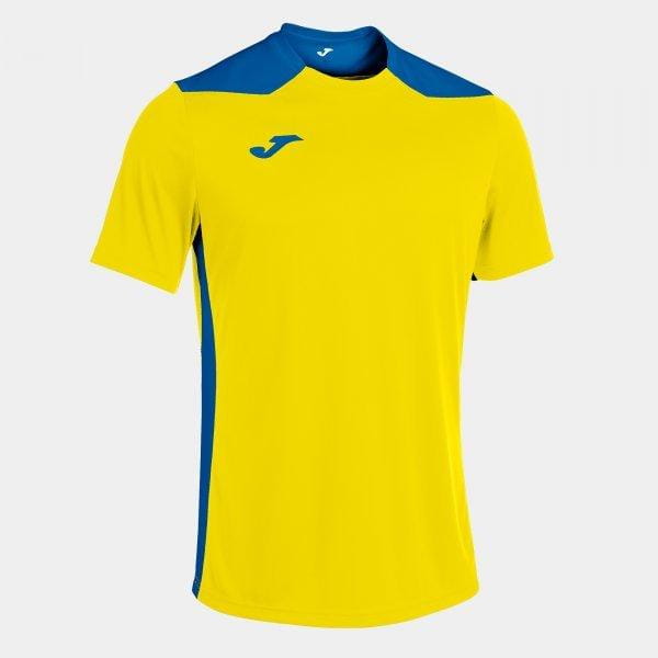  Pánske tričko Joma Championship VI Short Sleeve T-Shirt Yellow-Royal Blue