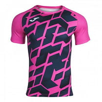 Joma Myskin III Short Sleeve T-Shirt Fluor Pink Navy