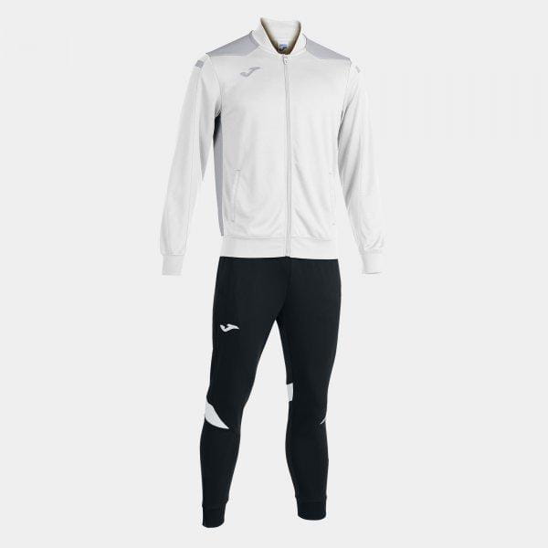  Trainingsanzug für Jungen Joma Championship VI Tracksuit White Gray Black