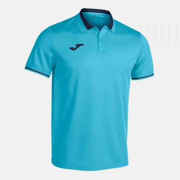  Pánske tričko Joma Championship VI Short Sleeve Polo Fluor Turquoise-Navy